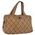 CHANEL Wild Stitch Hand Bag Leather Beige CC