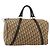 Christian Dior Trotter Canvas Boston Bag Beige Gold