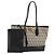 Salvatore Ferragamo Gancini Tote Bag Canvas Black Gold