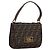 FENDI Zucca Canvas Mamma Baguette Shoulder Bag Brown Gold Tone