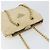 PRADA Chain Shoulder Bag Nylon Beige Gold - vista 6