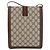 GUCCI GG Supreme Web Sherry Line Shoulder Bag PVC Beige Gold Red - vista 2