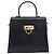 Salvatore Ferragamo Gancini Hand Bag Leather 2way Black Gold - vista 13