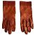 Autre Marque Orange Lammlederhandschuhe