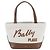 Bally Leather Canvas Tote Bag