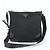 Prada Tessuto Nylon Triangle Logo Leather Shoulder Bag