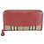 Cartera larga Burberry Nova Check de cuero y lona