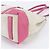 Prada Pink Triangle Logo Leather Canvas Tote Bag - view 4