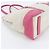 Prada Pink Triangle Logo Leather Canvas Tote Bag - view 6