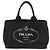 Prada Canapa Triangle Logo Tote Bag