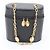 Borsa a tracolla in pelle blu navy Christian Dior