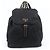 Prada Tessuto Nylon Triangle Logo Chain Leather Backpack