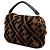 Fendi Mini Zucca Shearling Chain Baguette Satchel Tasche in Braun - Ansicht 2