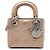 Dior Beige Mini Iridescent Lambskin Cannage Lady Dior