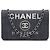 Portafoglio con catena Chanel Deauville in denim blu