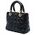 Dior Black Medium Crinkled Patent Cannage Supple Lady Dior - vista 2