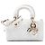 Dior White Micro Lambskin Cannage Lady D Joy