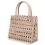 ALAÏA Tote Garance 20 em couro de bezerro Vienne castanho com corte a laser - vista 2