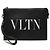 Clutch VLTN in pelle nera Valentino