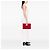 Pouch GucciGhost in pelle di vitello rossa con zip a diamante - vista 6