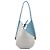 Borsa a tracolla Bottega Veneta Solstice Small in Nappa blu e tela Intrecciato