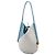 Borsa a tracolla Bottega Veneta Solstice Small in Nappa blu e tela Intrecciato - vista 2