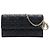 Dior Lady Dior Wallet On Chain aus schwarzem Lammleder Cannage