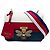Borsa a spalla con patta Queen Margaret Gucci in pelle di vitello rossa, Medium