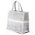 Dior Gray Large Canvas Embroidered Dioriviera Toile De Jouy Book Tote - vista 2