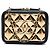 Chanel Mini CC Quilted Lambskin e Golden Plate Vanity Crossbody Nero
