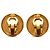 Chanel Gold CC vergoldete Clip-On Ohrringe - Ansicht 2