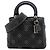 Dior Black Medium Calfskin Cannage Embossed Flower Studded Supple Lady Dior
