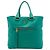 Tote convertible Prada Blue Vitello Daino con zip frontale