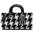 Dior Black Medium Canvas Macro Houndstooth Lady D Joy