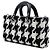 Dior Black Medium Canvas Macro Houndstooth Lady D Joy - vista 2
