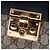 Padlock Clutch Gucci Beige GG Supreme con lucchetto - vista 5