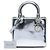 Dior Silver Medium Metallic Patent Lady Dior - vista 6