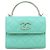 Borsa Chanel Mini in pelle di agnello matelassé verde con manico a catena