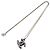 Collana con pendente logo Chanel Silver CC in resina di ottone e strass