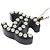 Collana con pendente logo Chanel Silver CC in resina di ottone e strass - vista 2