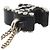 Collana con pendente logo Chanel Silver CC in resina di ottone e strass - vista 3