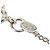 Collana con pendente logo Chanel Silver CC in resina di ottone e strass - vista 6