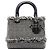 Dior Black Medium Tweed Fringe Houndstooth Lady Dior
