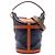Bucket Bolsa Duffle Louis Vuitton em couro de bezerro azul e Monogram Reverse