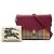 Burberry Red Small Leather and House Check Canvas Derby Macken Crossbody - vista 6