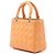 Dior Orange Medium Lambskin Cannage Lady Dior - vue 2
