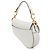 Sac Saddle Dior Mini en veau grainé blanc - vue 2