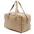Borsa da viaggio Gucci in tela GG beige con banda Web - vista 2
