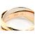 Anello Cartier Trinity in oro rosa bianco e giallo 18K - vista 3