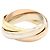 Anello Cartier Trinity in oro rosa bianco e giallo - vista 2